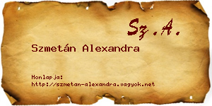 Szmetán Alexandra névjegykártya